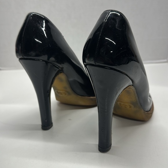 Gucci High Heels Stiletto Heel Pumps Shoes Patent Leather Platform Black Size 8 - Picture 6 of 13